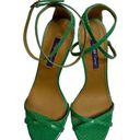 Ralph Lauren Collection Ardelisa Ayers Snakeskin Sandal Sz 39 green Photo 6