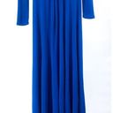 Farm Rio  Knot Cutout Maxi Dress Bodycon Long Sleeve Cobalt Blue Medium Photo 10