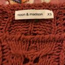 moon&madison Rust Orange Crochet Sweater Photo 5