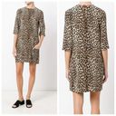 Equipment  Femme Womens Aubrey Dress Leopard Print Silk Shift 3/4 Sleeves Size XS Photo 1