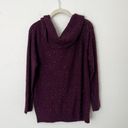 Chico's [] Purple Sparkle Sequined Knit Cowl Neck Sweater Holiday Size Medium M Photo 1