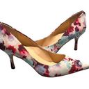 Ivanka Trump  Floral Satin Like Heels Size 10 C1 Photo 0