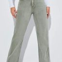 SheIn Green Straight Leg Jeans   Photo 0