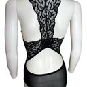 Marilyn Monroe Womens MEDIUM black lace-Detail Open Back bodysuit MARYLIN MAROE​ Photo 5