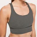 Lululemon Energy Bra Long Line in Mod Stripe Black & White Size 4 Photo 3