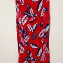 EXPRESS  Womens Skirt Size XL Red Tropical Rayon Maxi Midi Resort Beach Vaca NEW Photo 1