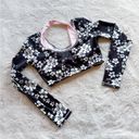 frankie's bikinis  Speedy Long Sleeve Floral Crop Top size M retails $110 Photo 2