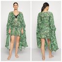 Cult Gaia 💕💕 Bruna Coverup ~ Linen Silk Saltation Basil Green Print Small S NWT Photo 7