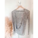 Free People  Gotham Wrap Sweater Marled Gray Long Sleeve Womens XS Photo 3