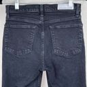 RE/DONE  70s High-Rise Stove Pipe Straight Cropped Jeans in Jet Black Size 29 Photo 11