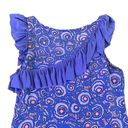 Tracy Reese Frock! By  Purple Silk Dress Fun Print w/ Ruffle Size 4 Women's Photo 5