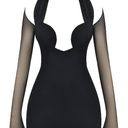 House Of CB HOLLY BLACK PLUNGE MINI DRESS Photo 8