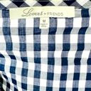 Lovers + Friends  X REVOLVE Bow Wrap Gingham Navy White Blouse Size M Photo 10