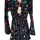 Cleobella  Mini Dress Black Floral Ruffles Photo 0