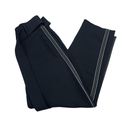 Wilfred Aritzia Jallade Crepe High Waisted Pant Sz 0 Black Tie Front Side Stripe Photo 4