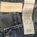 Liz Claiborne  Lizwear Jeans Size 10 Blue Straight Rhinestone Embellished Photo 6