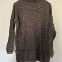 Eight Eight Eight  Tan Black Cowl Neck Sweater Large Comfy Fall Winter Photo 2