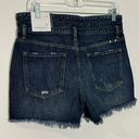 KanCan USA Kancan Lyra Distressed Drawstring High Waist Denim Shorts (Dark) Size Large Photo 5