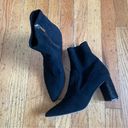 Badgley Mischka  Black Rhinestone Heel Textile Booties Size 7.5 Photo 0