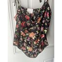 Cinq à Sept Cinq a Sept Marta Floral Print Satin Cowl Neck Camisole Tank Top Black XS New Photo 11