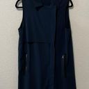 Vince  Laser Cut Trench Vest Zip Front, Navy, Size XS Photo 2