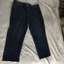 Sonoma Jeans Straight Leg Crop Womens Size 18 Blue Denim High Rise Raw Hem NWT Photo 2