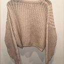 Garage  Cable Knit Chunky Cropped Sweater Sz L Photo 5