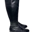 Franco Sarto  6.5 Black Leather Side Zip Equestrian Derby Rider Knee High Boots Photo 5