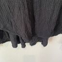 We The Free Black Thermal Waffle Knit Cowl Neck Sweater Photo 3