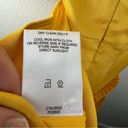 Chateau Aje  Cut Out Mini Dress Yellow Linen Blend Size 4 Photo 12