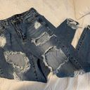 Missguided Distressed High Rise Mom Jeans Photo 1