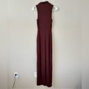 Naked Wardrobe NWOT  Chocolate Brown Sleeveless Mock Neck Maxi Dress Photo 5