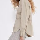 ZARA NWT  nude neutral zippered shirt with patch pockets women's size small Photo 1