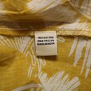 Sim & Sam  Puff Sleeve Leaf Print Square Neck Top Blouse Yellow & White Sz XL Photo 6