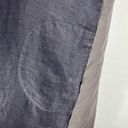 CP Shades Charcoal Gray Linen Contrast Back Pocket Longline Tunic Top Photo 1