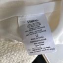 Vince Snakeskin White Textured Sheath Dress 3/4 Length Sleeves Mod Retro size 12 Photo 9