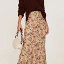 Polo FLAWED  Ralph Lauren Brown Floral Midi Skirt Size 6 US $298 Photo 0