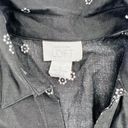 The Loft Ann‎ Taylor Shirt Women Small Black White Floral Sleeveless Collared Blouse Photo 2
