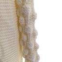 Simply Couture  Oversized Beige Open Knit Pom-Pom Sleeve Sweater Cardigan Photo 11