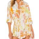 l*space L* Pacifica Tunic Button Down Top Swim Cover in Summers Tropic Photo 0