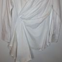 Natori  cotton poplin side drape button doown Blouse White Photo 5