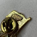 INC Faf  and Gold Crown American Flag Guardian Angel Tac Pin Brooch Gold Photo 2