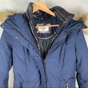 Nine West  Jacket Hooded Long Parka Navy Small Photo 8