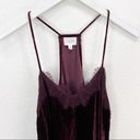 Cami NYC  The Racer Lace Trimmed Velvet Tank Top Burgundy Silk Blend Small Photo 4