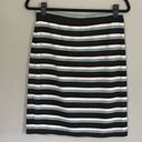 Max Studio  Ponte material soft and easy striped skirt in size M. EUC Photo 1