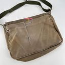 Gap Vintage Y2K  Women's Canvas Fire Print Crossbody Messenger Bag Green Small Photo 7