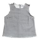 RD Style  Black and White Gingham Raw Edge Sleeveless Top Size Small NWOT Photo 0