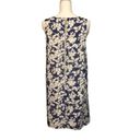 Kensie Blue White Floral Tassel Fringe Shift Dress Photo 3