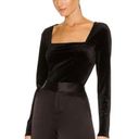 n:philanthropy NWT  Square Neck Long Sleeve Velvet Top Black sZ L Photo 0