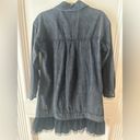 Pilcro  Tulle & Black Denim Shirt Dress Photo 10